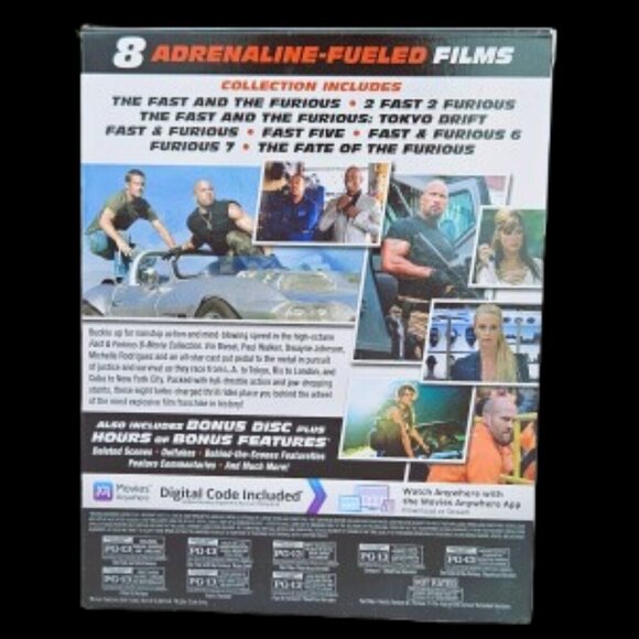 Fast & Furious 8-Movie Collection - Blu Ray - Picture 2 of 3